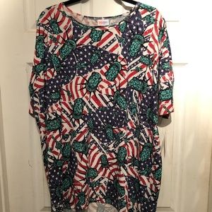 LuLaRoe Patriotic Irma Top L